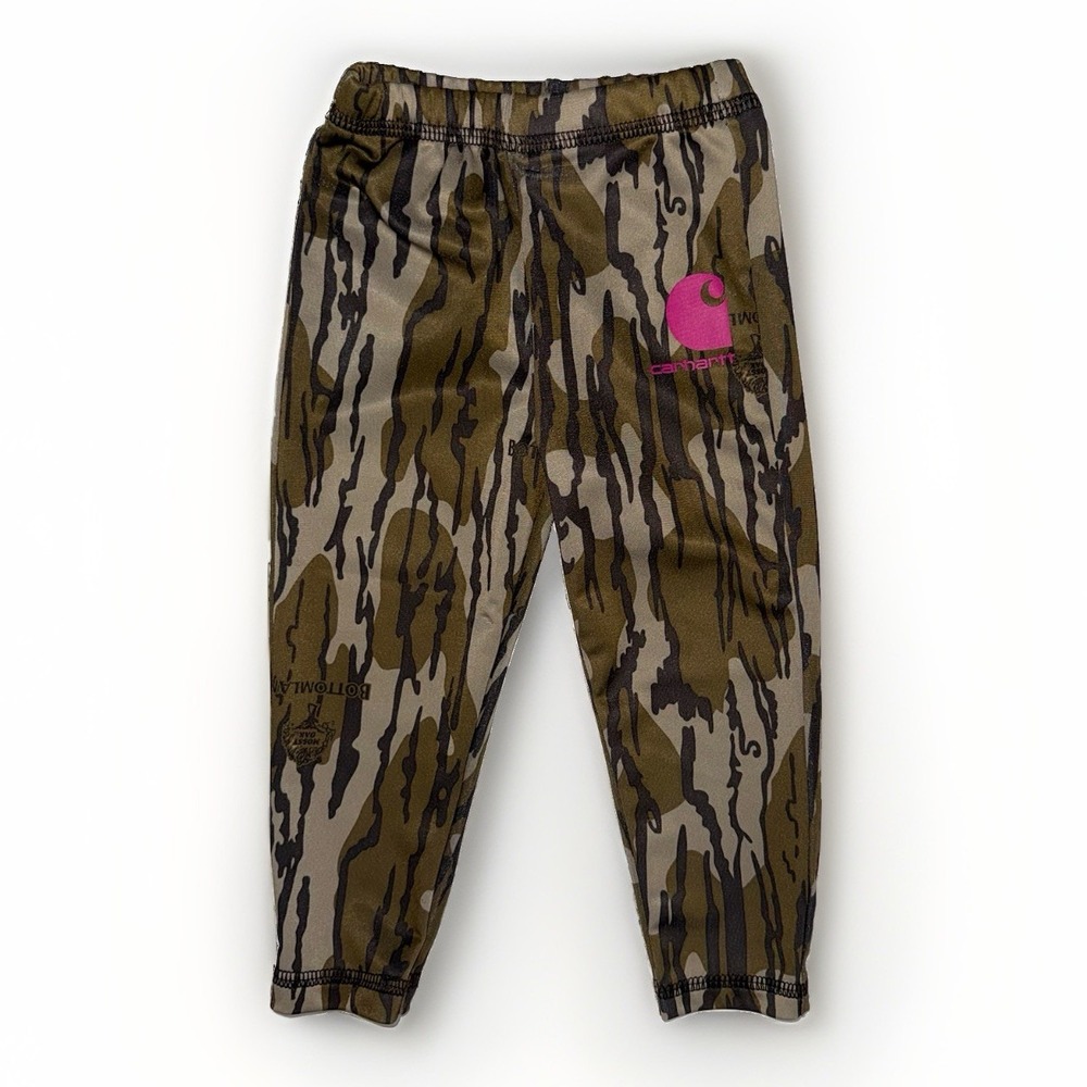 Carhartt Baby 12M Mossy Oak Bottomland Camo Leggings Pink Logo Pants Girls